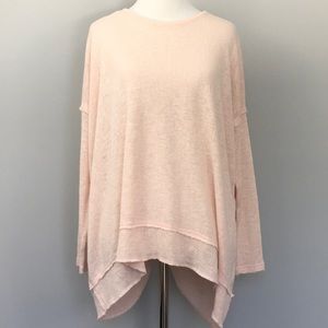 She + Sky Pink Open Back Top